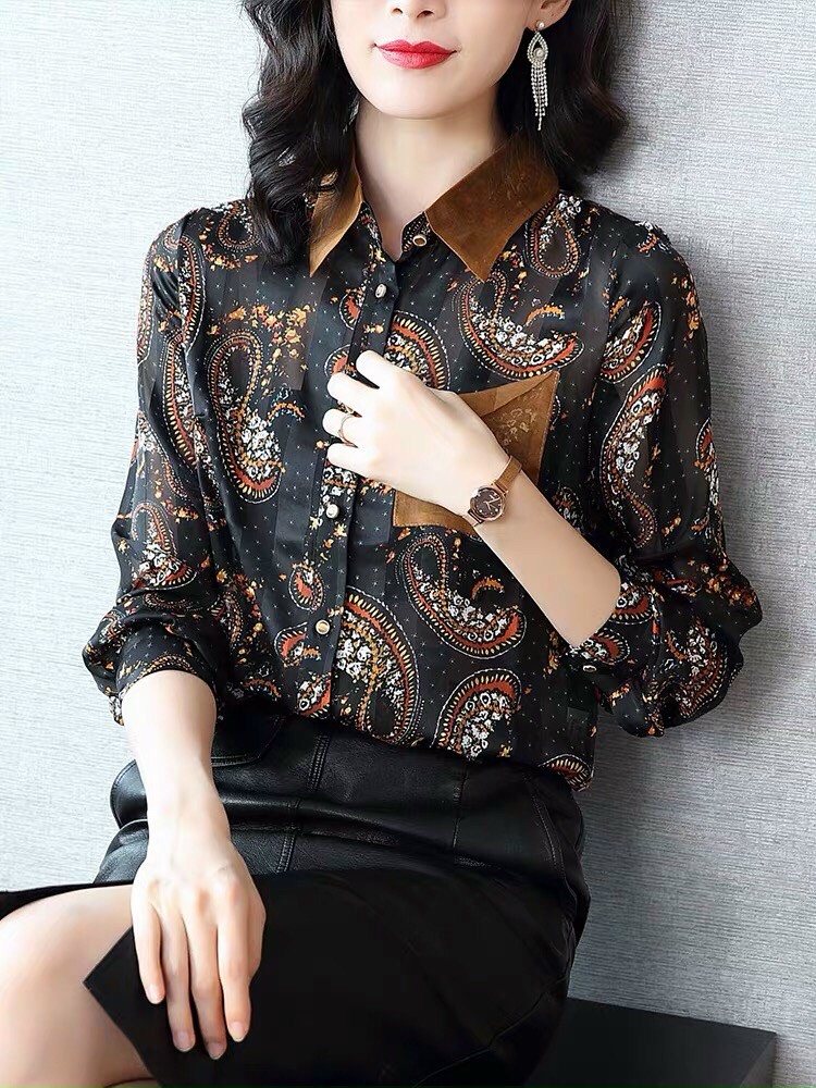 Áo Sơ MiVoan Lụa 1 Túi - SM53